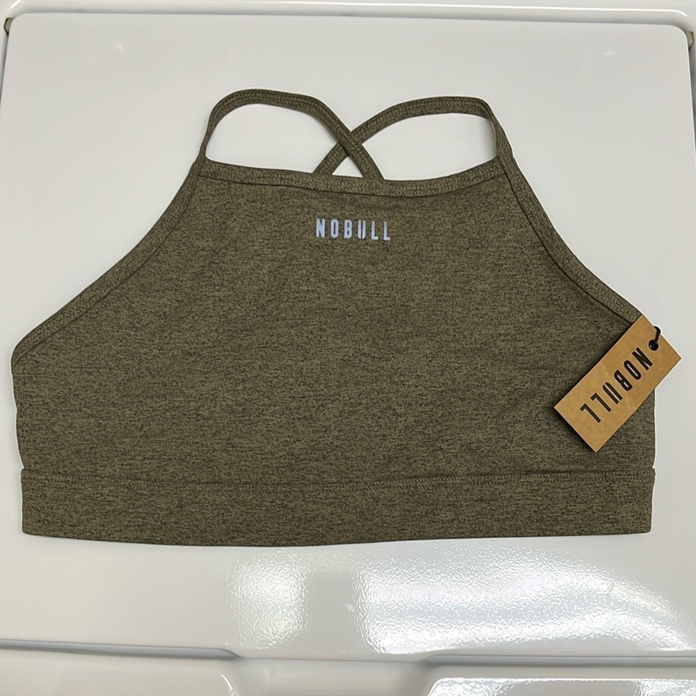 Plush Heather High-Neck Sports Bra